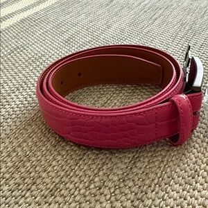 Elegant Pink Leather Belt